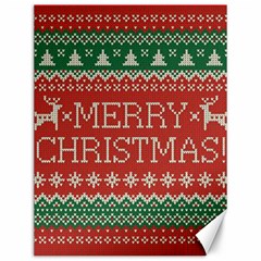 Merry Christmas  Pattern Canvas 12  X 16  by artworkshop