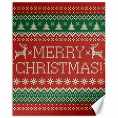 Merry Christmas  Pattern Canvas 16  X 20  by artworkshop