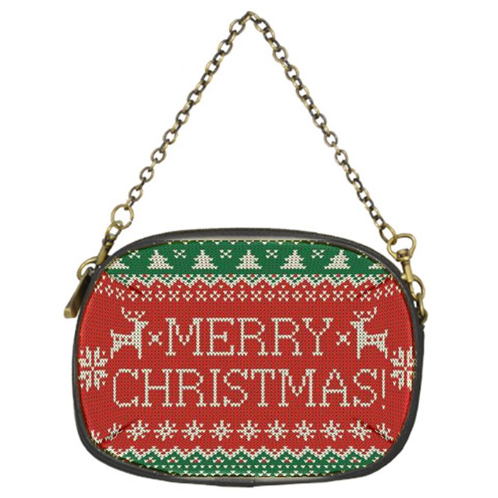 Merry Christmas  Pattern Chain Purse (One Side)