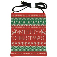 Merry Christmas  Pattern Shoulder Sling Bag by artworkshop