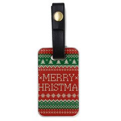 Merry Christmas  Pattern Luggage Tag (one Side) by artworkshop