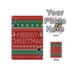 Merry Christmas  Pattern Playing Cards 54 Designs (Mini) Front - Spade4