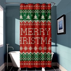 Merry Christmas  Pattern Shower Curtain 36  X 72  (stall)  by artworkshop