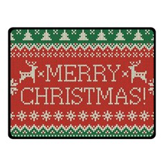 Merry Christmas  Pattern Fleece Blanket (small) by artworkshop