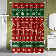 Merry Christmas  Pattern Shower Curtain 48  X 72  (small)  by artworkshop