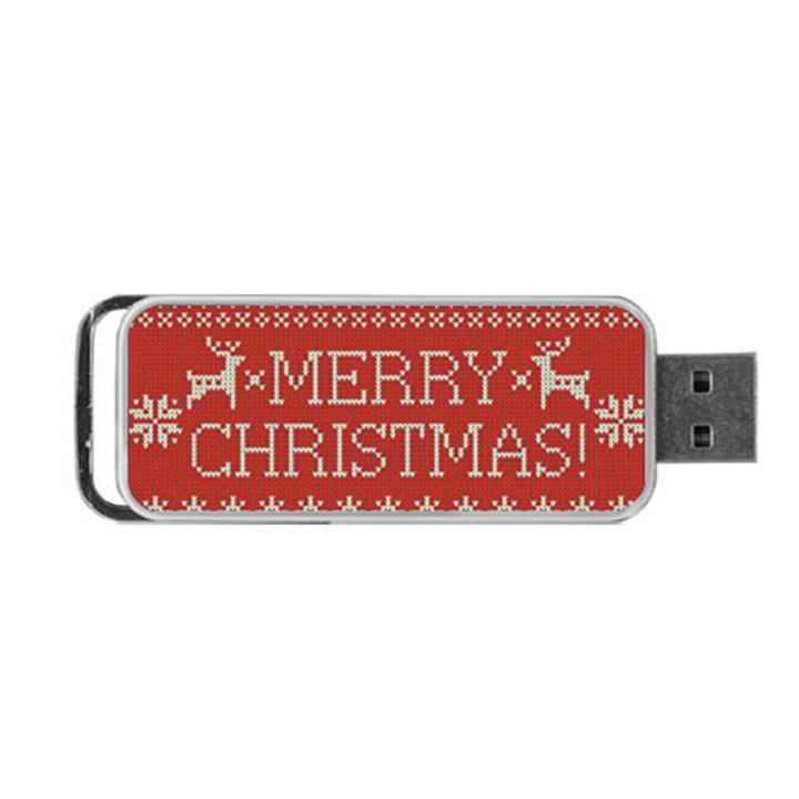 Merry Christmas  Pattern Portable USB Flash (Two Sides)