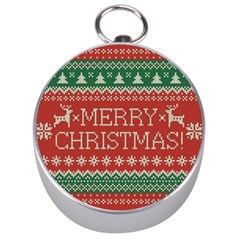 Merry Christmas  Pattern Silver Compasses by artworkshop