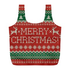 Merry Christmas  Pattern Full Print Recycle Bag (l) by artworkshop