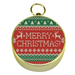 Merry Christmas  Pattern Gold Compasses by artworkshop