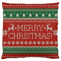 Merry Christmas  Pattern Standard Premium Plush Fleece Cushion Case (one Side) by artworkshop