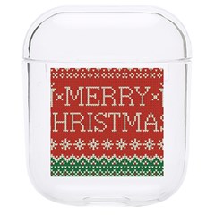 Merry Christmas  Pattern Hard Pc Airpods 1/2 Case by artworkshop