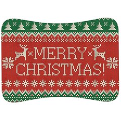 Merry Christmas  Pattern Velour Seat Head Rest Cushion by artworkshop