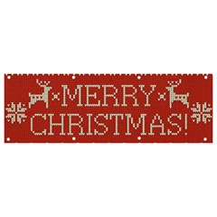 Merry Christmas  Pattern Banner And Sign 9  X 3  by artworkshop