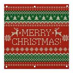 Merry Christmas  Pattern Banner And Sign 3  X 3  by artworkshop