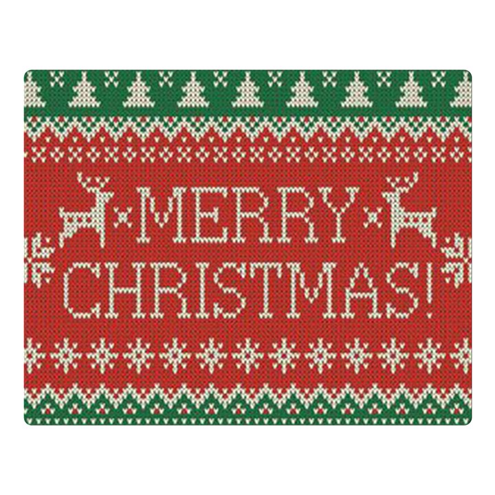 Merry Christmas  Pattern Premium Plush Fleece Blanket (Large)