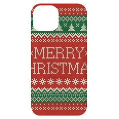 Merry Christmas  Pattern Iphone 14 Black Uv Print Case