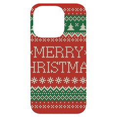 Merry Christmas  Pattern Iphone 14 Pro Black Uv Print Case by artworkshop