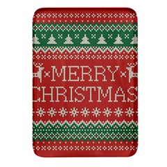 Merry Christmas  Pattern Rectangular Glass Fridge Magnet (4 Pack) by artworkshop