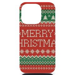 Merry Christmas  Pattern Iphone 14 Pro Black Uv Print Case by artworkshop