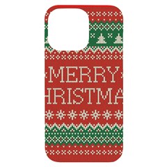 Merry Christmas  Pattern Iphone 14 Pro Max Black Uv Print Case by artworkshop