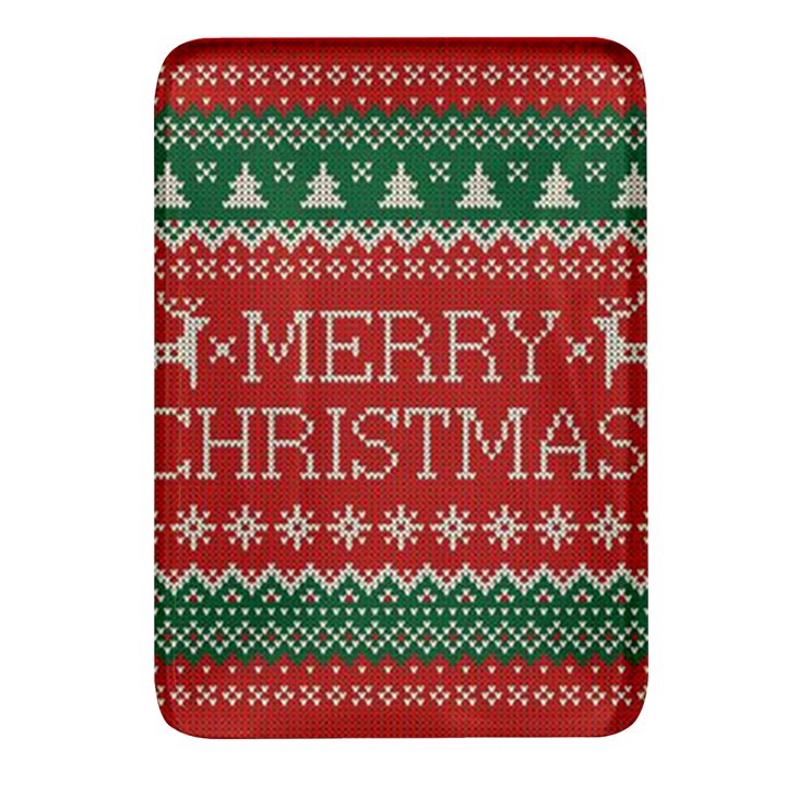 Merry Christmas  Pattern Rectangular Glass Fridge Magnet (4 pack)