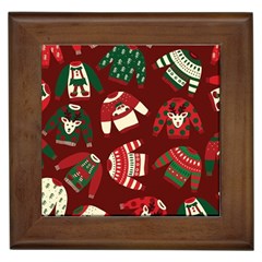 Ugly Sweater Wrapping Paper Framed Tile by artworkshop