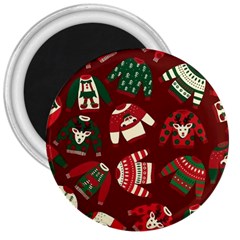 Ugly Sweater Wrapping Paper 3  Magnets by artworkshop