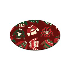 Ugly Sweater Wrapping Paper Sticker (oval) by artworkshop