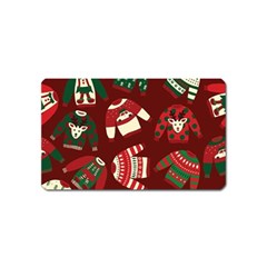 Ugly Sweater Wrapping Paper Magnet (name Card) by artworkshop