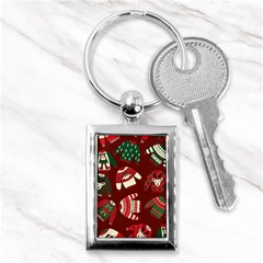 Ugly Sweater Wrapping Paper Key Chain (rectangle) by artworkshop