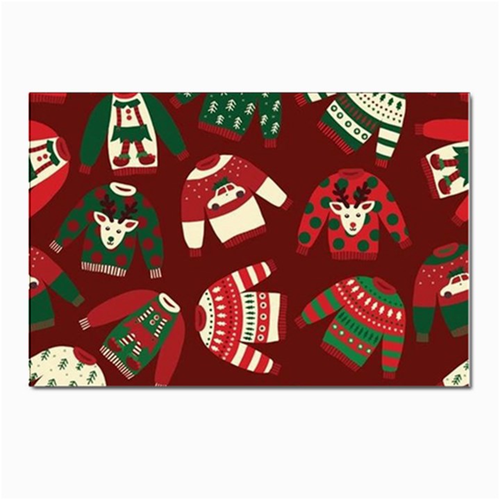 Ugly Sweater Wrapping Paper Postcard 4 x 6  (Pkg of 10)