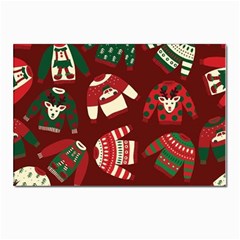 Ugly Sweater Wrapping Paper Postcards 5  X 7  (pkg Of 10) by artworkshop