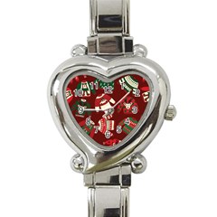 Ugly Sweater Wrapping Paper Heart Italian Charm Watch by artworkshop