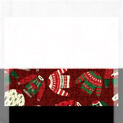 Ugly Sweater Wrapping Paper Rectangular Jigsaw Puzzl by artworkshop