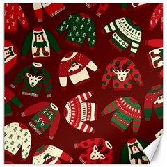 Ugly Sweater Wrapping Paper Canvas 12  X 12  by artworkshop