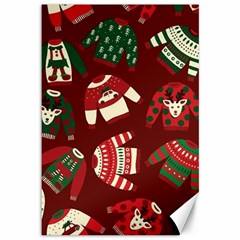 Ugly Sweater Wrapping Paper Canvas 12  X 18  by artworkshop