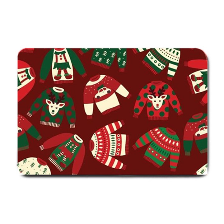 Ugly Sweater Wrapping Paper Small Doormat