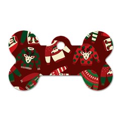 Ugly Sweater Wrapping Paper Dog Tag Bone (two Sides) by artworkshop