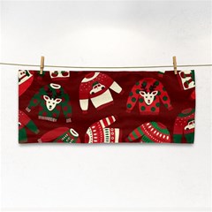 Ugly Sweater Wrapping Paper Hand Towel by artworkshop