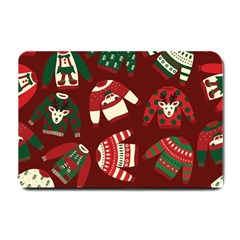 Ugly Sweater Wrapping Paper Small Doormat by artworkshop