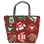 Ugly Sweater Wrapping Paper Bucket Bag Front