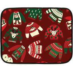 Ugly Sweater Wrapping Paper Two Sides Fleece Blanket (mini) by artworkshop