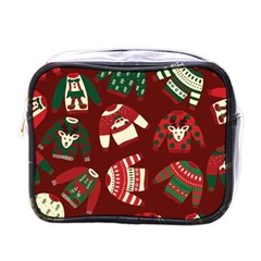 Ugly Sweater Wrapping Paper Mini Toiletries Bag (one Side) by artworkshop