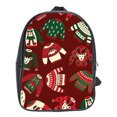 Ugly Sweater Wrapping Paper School Bag (large) by artworkshop