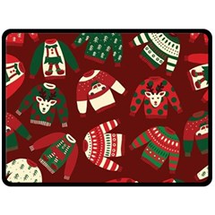 Ugly Sweater Wrapping Paper Fleece Blanket (large) by artworkshop