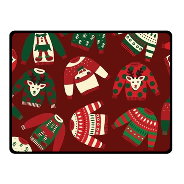 Ugly Sweater Wrapping Paper Fleece Blanket (Small)