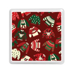 Ugly Sweater Wrapping Paper Memory Card Reader (square) by artworkshop