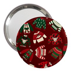 Ugly Sweater Wrapping Paper 3  Handbag Mirrors by artworkshop