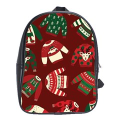 Ugly Sweater Wrapping Paper School Bag (xl)