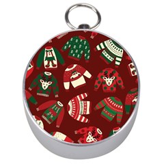 Ugly Sweater Wrapping Paper Silver Compasses by artworkshop